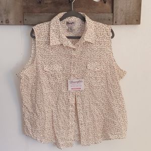 Tank top button up shirt